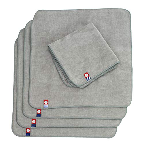 [oruta] Imabari Towel Certified Handkerchief Set, Good Towel Shirring Handkerchiefs, 25x25cm, Large Hand Towels, 100% Cotton, Made in Japan (Gray, Set