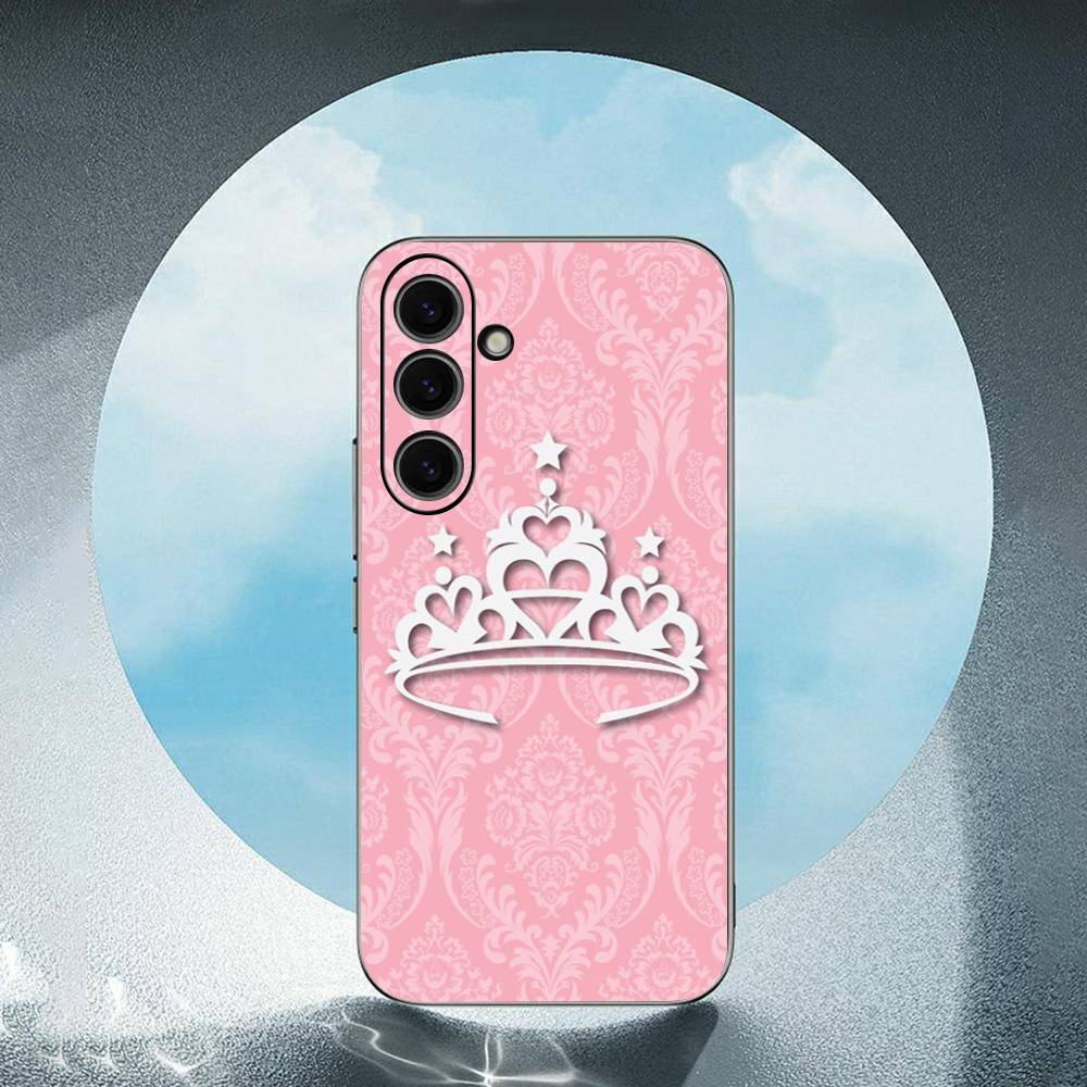 

Crown For Samsung Galaxy S25 S24 S23 Ultra S22 S21 Plus S20 Black Soft Silicone Protective Case SamsungS24PLUS