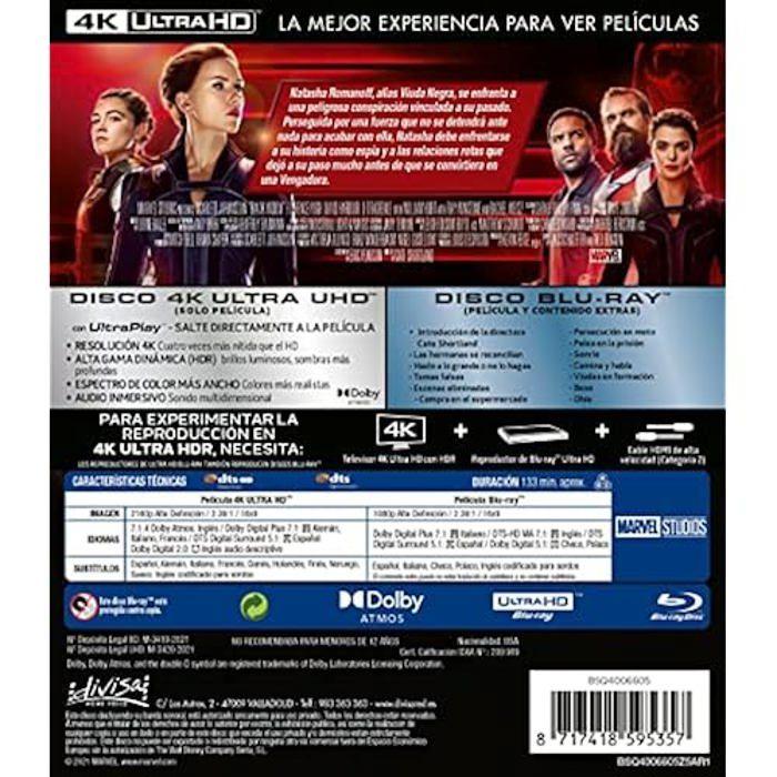Blu-Ray - Black Widow - UHD - Audio Anglais - Sous-titres Anglais - Édition Standard