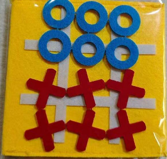 Children's Educational Tic-Tac-Toe Felt Game Board