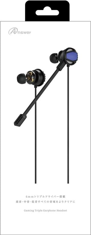 

Answer Gaming Triple Earphone Headset, Black/Blue, ANS-H150BB