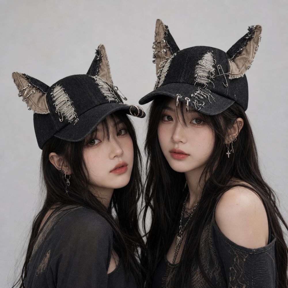Distressed Details Baseball Cap Frayed Edges Wash Baseball Cap Hip Hop Baseball Cap Party Wear