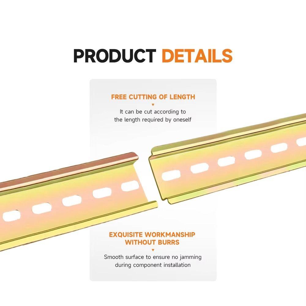 1mm Thickness Guide Rails 10-50cm Terminal Blocks Durable AC Contactor Electrical Installation