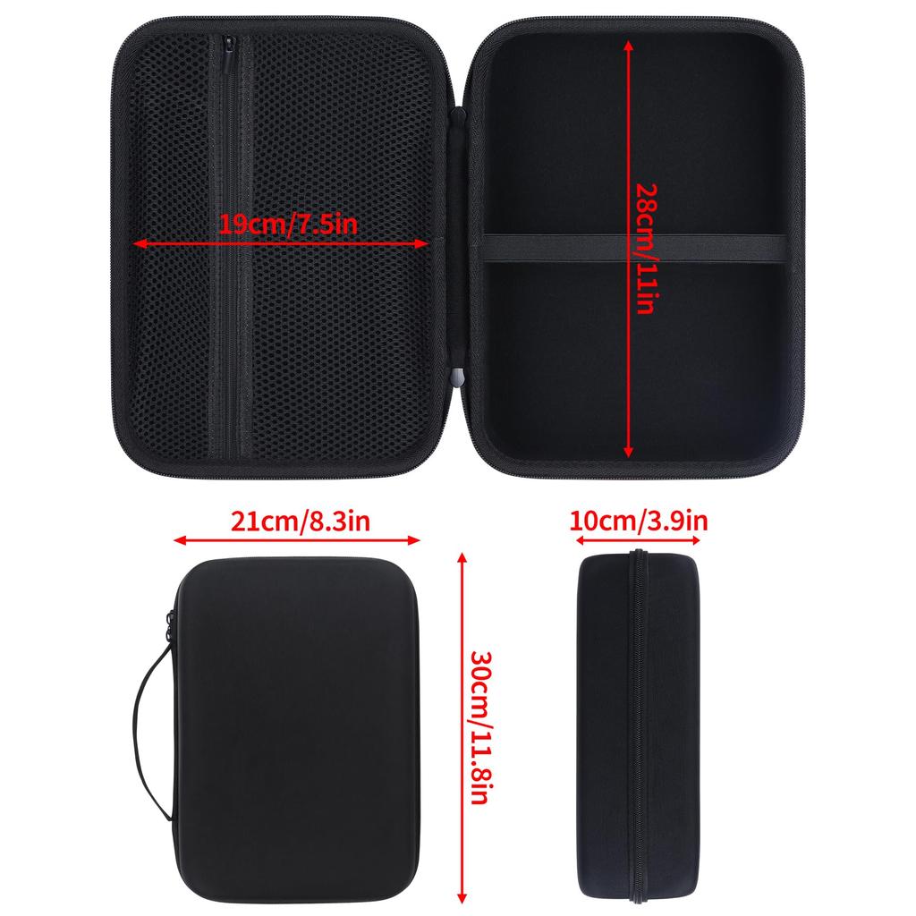 Кейс для зберігання Peyyargo, сумісний з портативними DVD-програвачами Dbpower/Iegeek/Cooau 11,5-12,5 дюймів (Тільки чорний кейс)