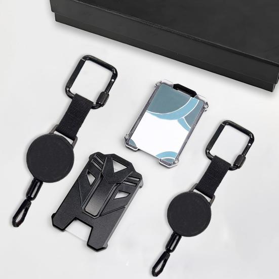 Mobile Phone Buckle Keychain with 60cm Cord ID Badge Holder Retractable Clip Anti-Theft Security Belt Clip Attachment for Travel Hiking