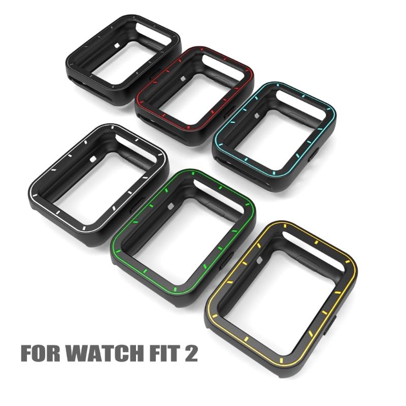 Compatible for Watch Fit 2 Smart-Watch Protective Case Lightweight Durable TPU Housing Protection-Shell Shockproof Cover