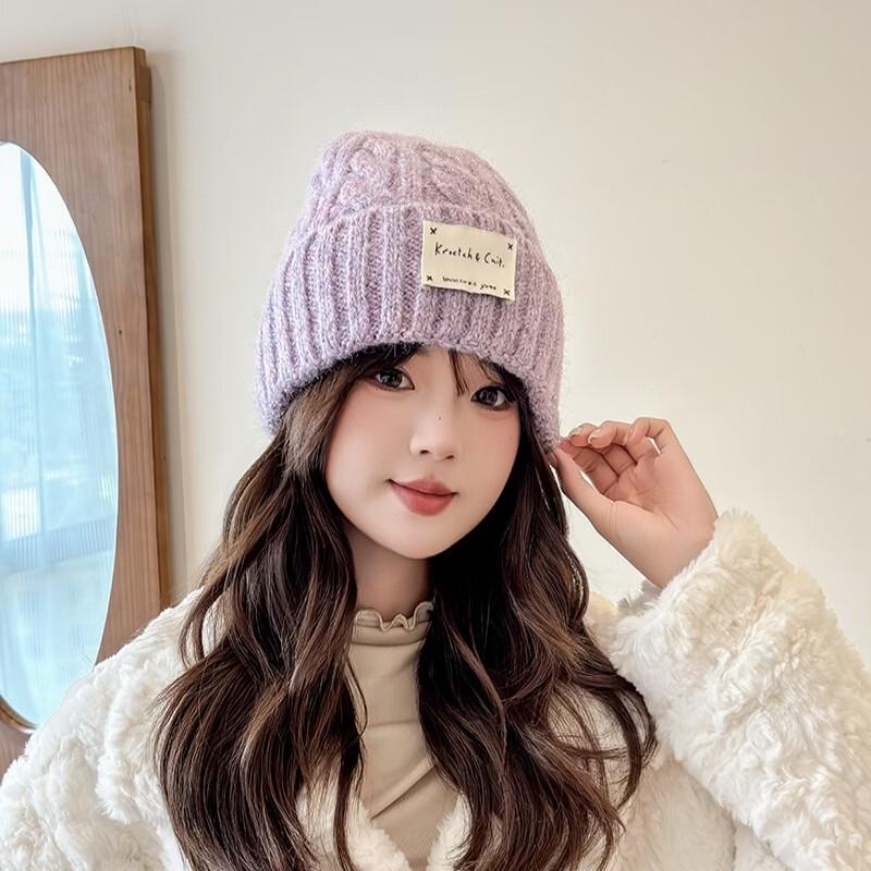 Women s Plush Knitted Winter Hat