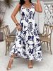Robe Mi-longue Imprimée Style Balnéaire pour Femmes Grande Taille SHEIN 2025
