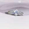 Earrings Imitation Mozambican Diamond Ring Couple Ring Wedding Crown 1 Carat Diamond Open Ring Ring Jewelry