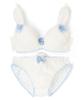 Nozari Lovely Rabbit Bra Panty Size Bust & Set, Women's, WH, 75, 57-33-25-1561