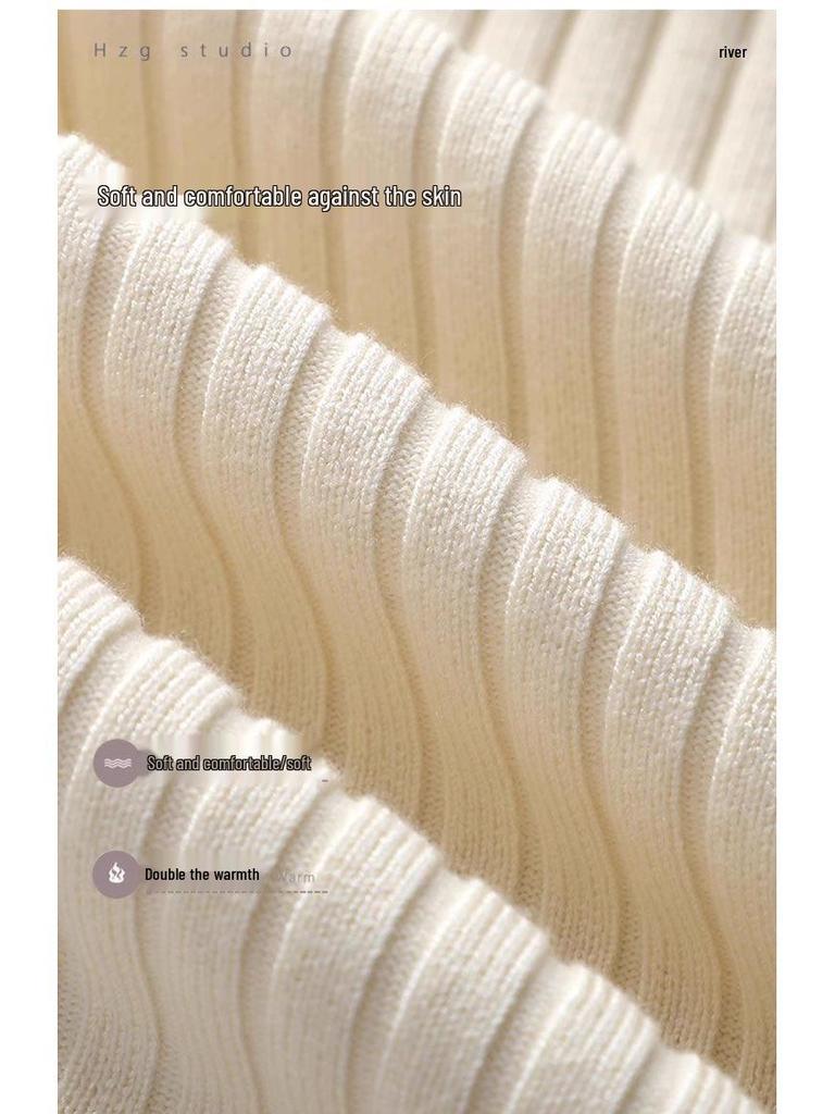 Autumn Winter Over-the-Knee Long Knitted Dress: Slimming and Thickened