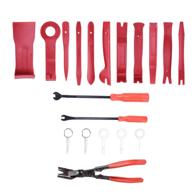 19 Pcs Auto Trim Tools Kit Car Interior Disassembly Kit Clips Puller Diy Panel Tools for Auto Trim Puller Set Universal
