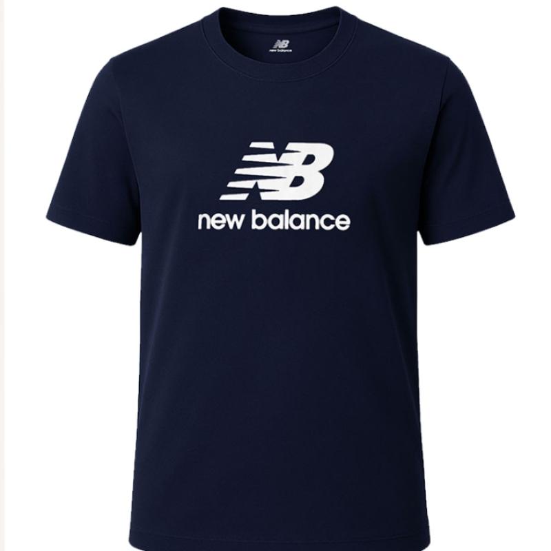 New Balance Ess STacked Logo T shirT Navy mT41502 Nny