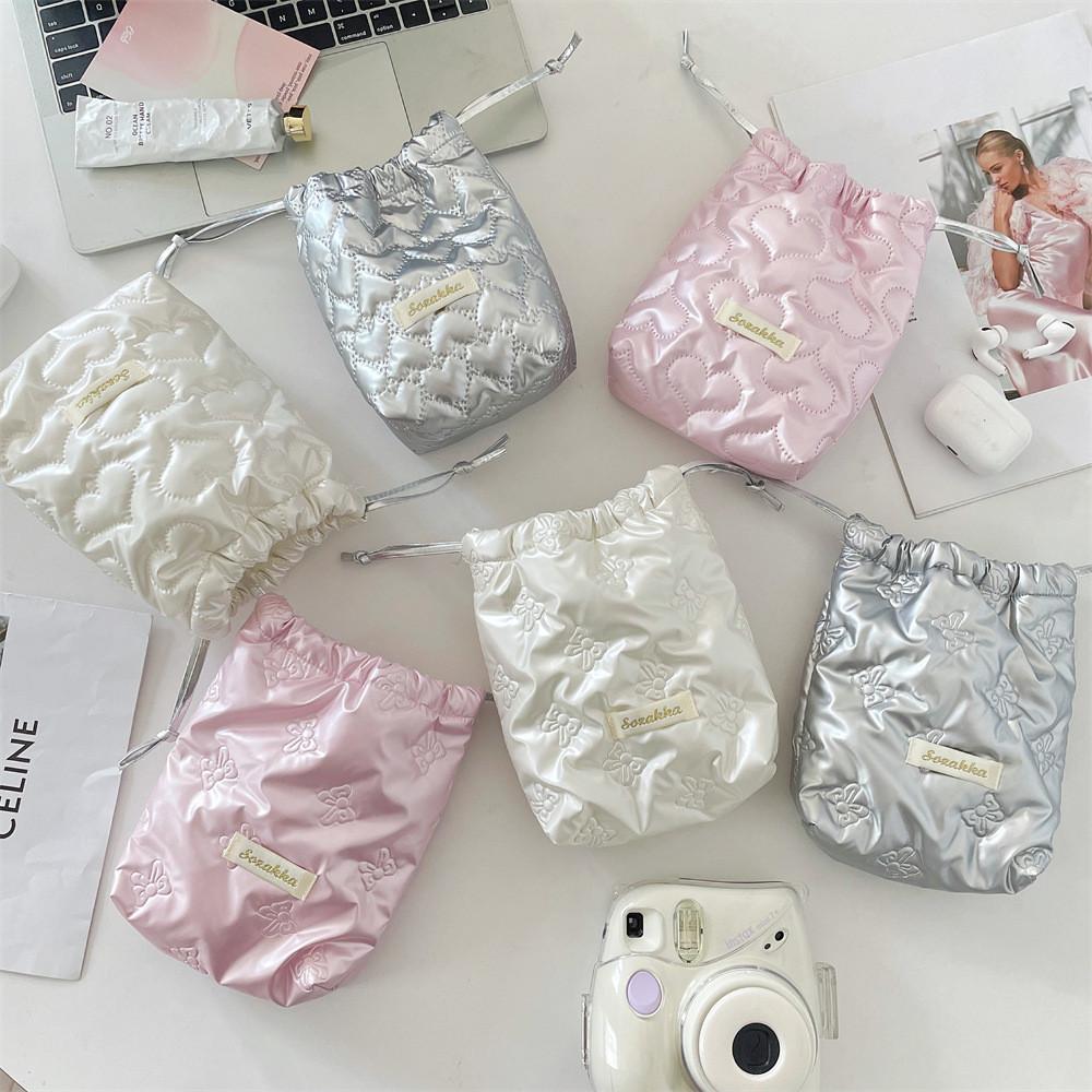 Cute Girls Drawstring Bag Made Of Pu Material For Indoor Travel And Cosmetics Storage