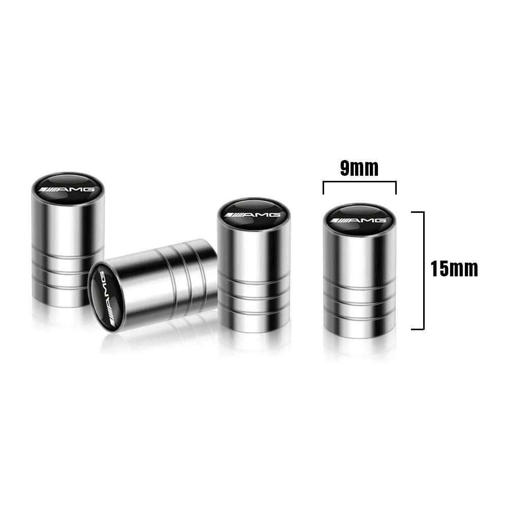 C200 E200 For Mercedes Benz 4PCS Car Wheel Tire Valve Caps Covers Accessories For Mercedes Benz AMG GLC GLB GLE CLA CLK W206 W20