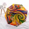 1pc Swirls Abstract Automatic Open/Close Umbrella, Portable Folding Umbrella, Compact Travel Umbrella for041
