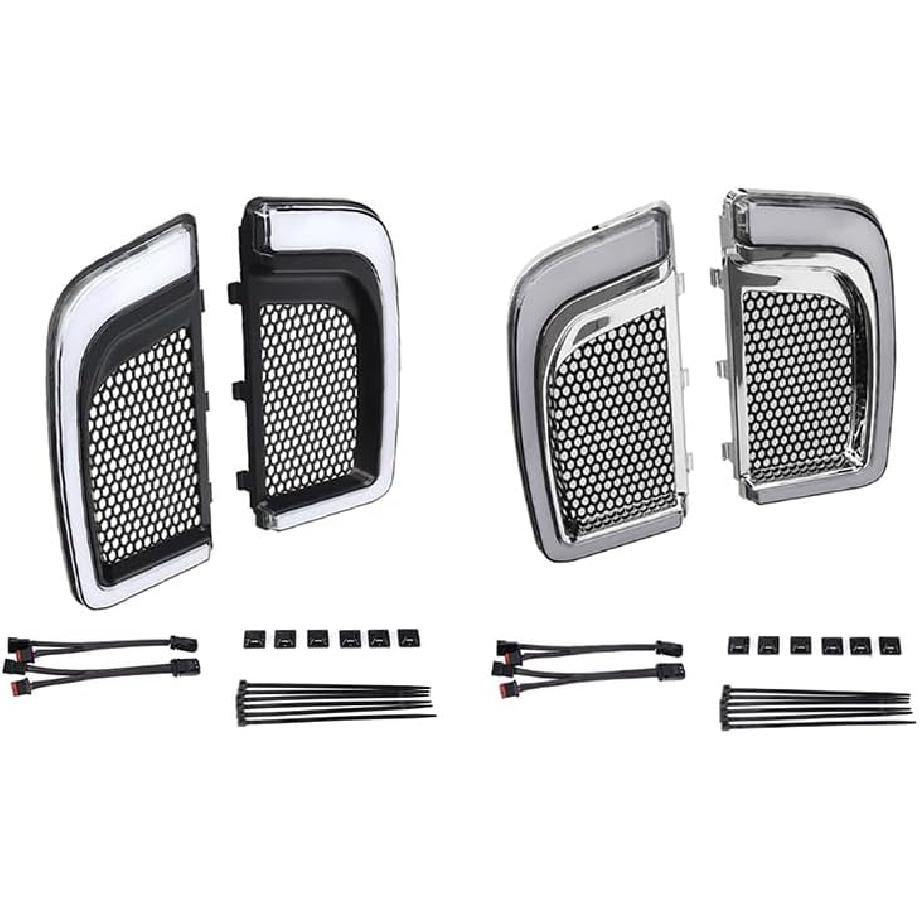 Fairing Lower Grill LED Turn Signal Lights, Tracer LED Running Light/Turn Signal Fairing Lower Grills, Chrome