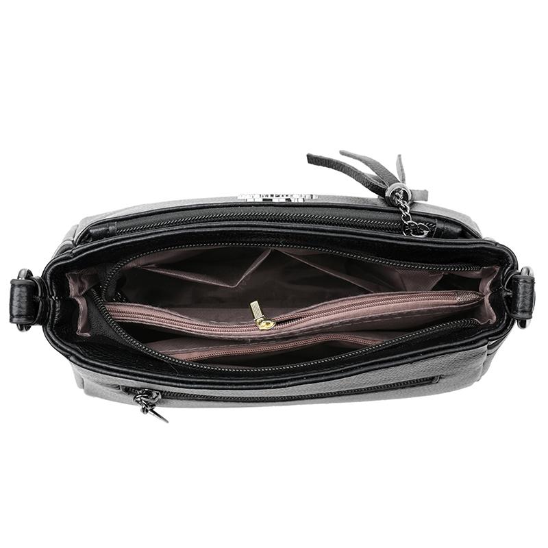 Soft Leather Women's Small Square Bag Shoulder Bag Middle-Aged Mother's Bag Commuter Crossbody Bag