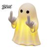 Unique Mystery Home Accent Halloween Ghost Lamp Cute Middle Finger Ghost/Reading Book Night Light Funny Ambient Bedside Lighting Spooky Figurine for