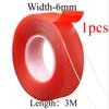 2pc Ultra Thin Transparent Red Film Double Sided Tape With HighTemperature Resistance No Marks Waterproof Adhesion Strong Adhes
