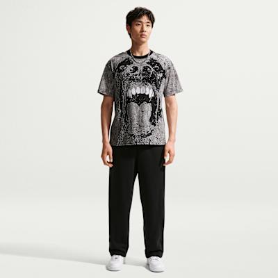 Nike T-Shirts Herren Schwarz Rundhals Moderat