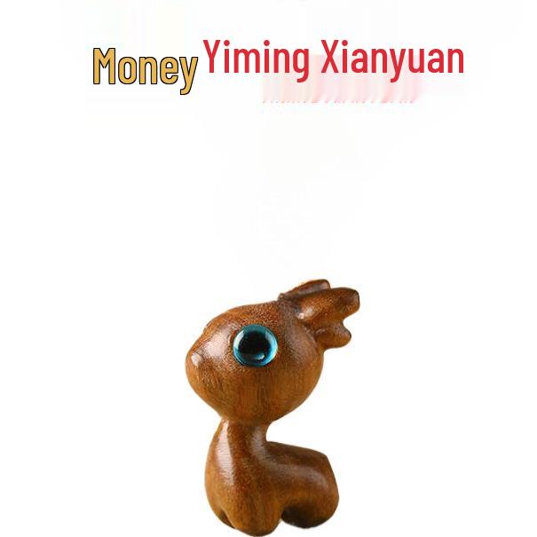 Yiming Xianyuan Sandelholz Hirsch Schlüsselanhänger & Handy-Lanyard-Anhänger für Paare
