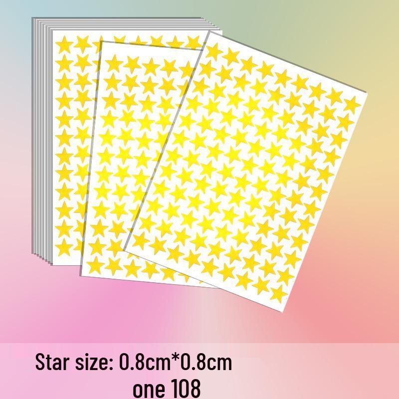 Five-Pointed Star Reward Stickers for Kindergarten - Teacher and Student Self-Discipline Chart