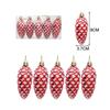Gold Candy Cane Pine Cones Candy Cane Decorations Hanging Christmas Tree Mint Christmas Home Decoration New Xmas Tree Ornament