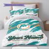 Name Custom Miami Dolphins Pattern Bedding Set Quilt Cover Pillowcase Home Decor Gift (1 * duvet cover + 2 * pillowcase, without core)