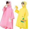 Tecknad regnkappa och ryggsäck för barn - Vattentät, snabbtorkande, för pojkar och flickor, idealisk för förskole- och grundskoleelever