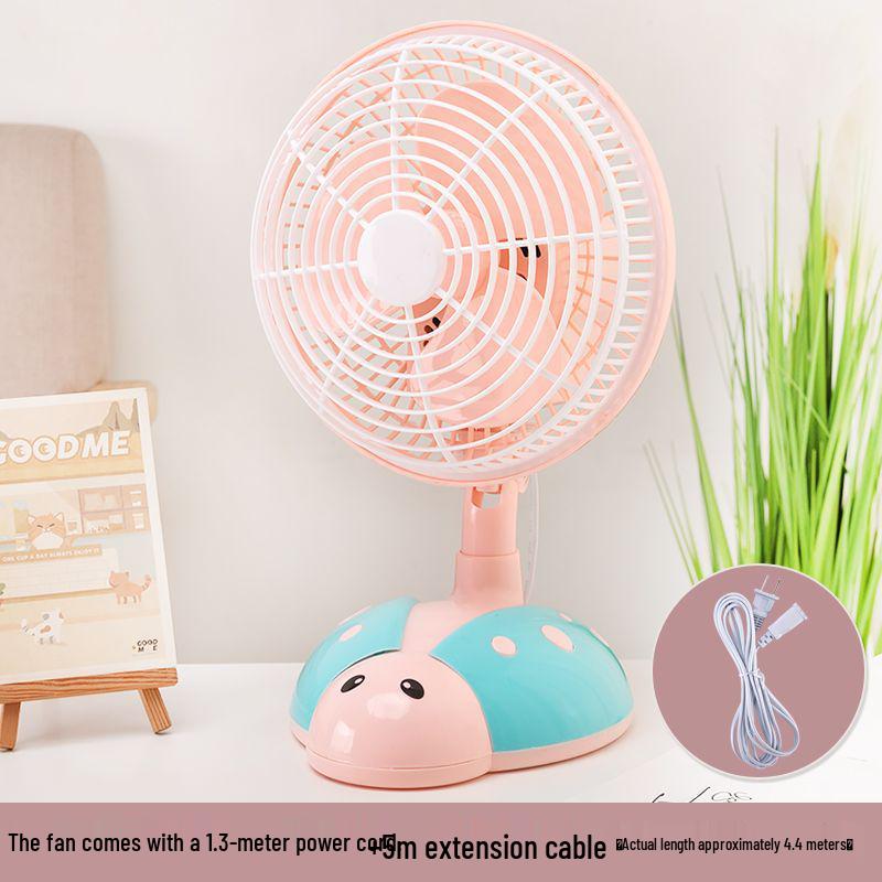 Silent Mini Fan: Cartoon Design for Dorms, Desks, and Offices