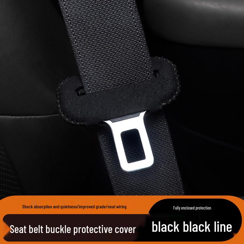 Suede Car Seat Belt Buckle Anti-Collision & Anti-Scratch Protector