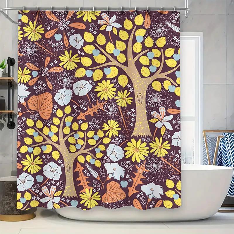

Tropical Palm Tree Black Shower Curtain Home Decor Bathtub Liner For Bathroom Renovations Modern Bath Accessories Collection W60H190(CM)-1 Pcs