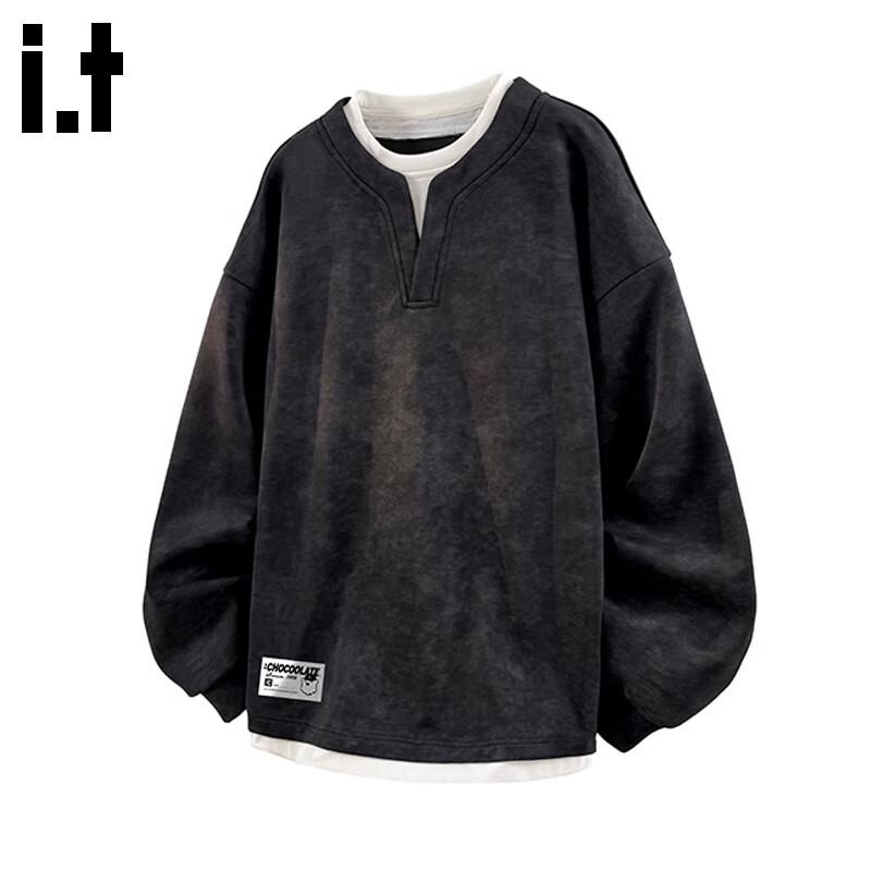 

:CHOCOOLATEit Men s Fake Two-Piece Sweatshirt 3XL