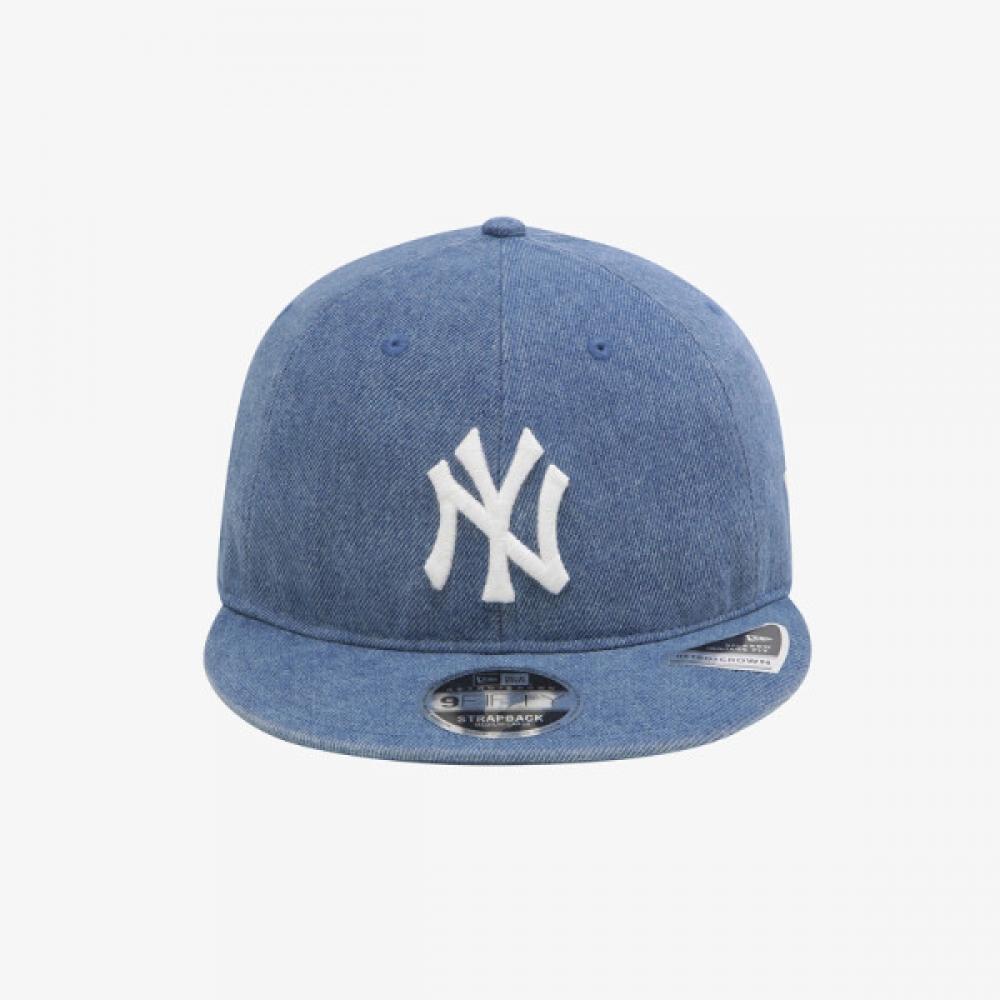 New Era Blau Denim Basic Retro Krone New York Yankees