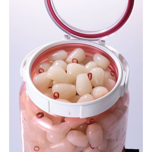 Takeya Chemical Industry TAKEYA Pickled Vessel, Boiling Water and Sterilization Safe, Round, 2.4L, Pink