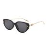 Fashion Cat Eye Metal Sunglasses Women Men Vintage Luxury Daily Simple Brand Sun Glasses Leisure Travel Lady Man Glasses UV400