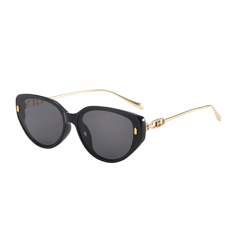 Fashion Cat Eye Metal Sunglasses Women Men Vintage Luxury Daily Simple Brand Sun Glasses Leisure Travel Lady Man Glasses UV400