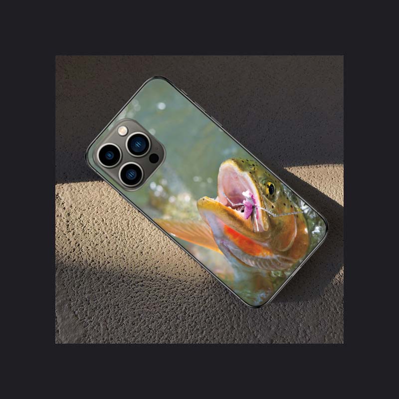 Brown Trout Fly Fishing Phone Case For Apple Iphone 16 15 Plus Soft 13 12 Mini Cover 11 14 Pro Max Capa X XS XR 8 7 Shell Coque