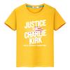 Charlie Kirk FREEDOM print 100%Cotton Tops Anime Short t shirt for kids boy 10year Halloween cartoon Tees y2k kids clothes girls