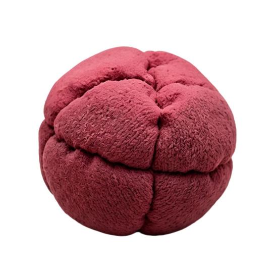 Handmade Crochet Hacky Footbag Juggling Balls Soccer Colorful 6 cm красный