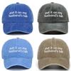 Put It On My Tab Embroidered Cotton Baseball Cap With Sunshade For Outdoor Casual Wear