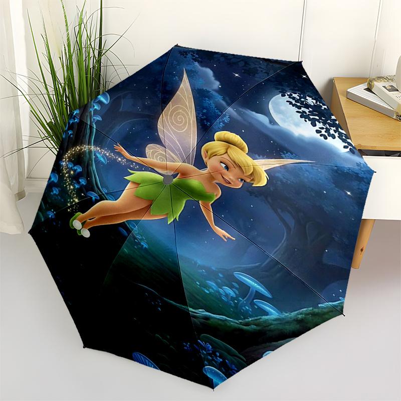 

Tinker bell Themed Travel Umbrella-8 Ribs Automatic Opening and Closing, Portable Folding Design, Compact and Stylish Umbrella