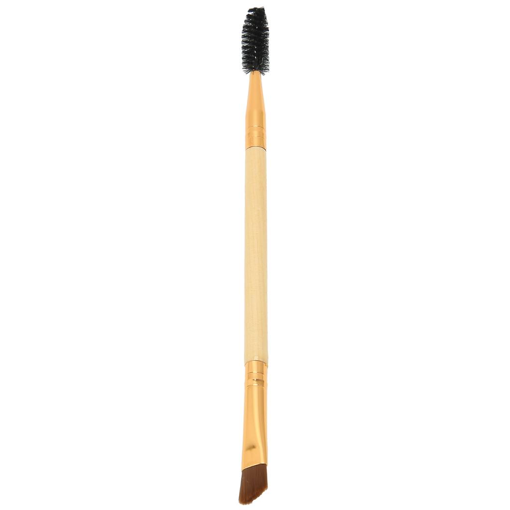 Dubbelsidig Ögonbryn Ögonfransborste Vinklad Ögonbrynsborste Ögonbrynsmakeup Kosmetisk Borste Träfärg