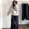 Trendy brand cross embroidered hooded sweater women's autumn and winter new loose design couple hoodie