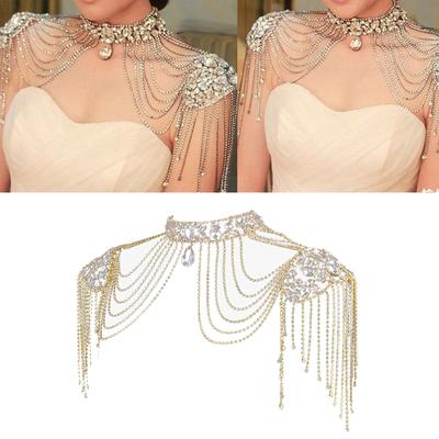 Crystal Tassels Arm Chain Women Body Jewelry Multilayer Shoulder Body Jewelry Shoulder Chain Necklace for Any Occasion