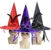 2pcs Elegant Witch Hats With Flower Ribbon Embellishments For Costume Party Hat for Women
