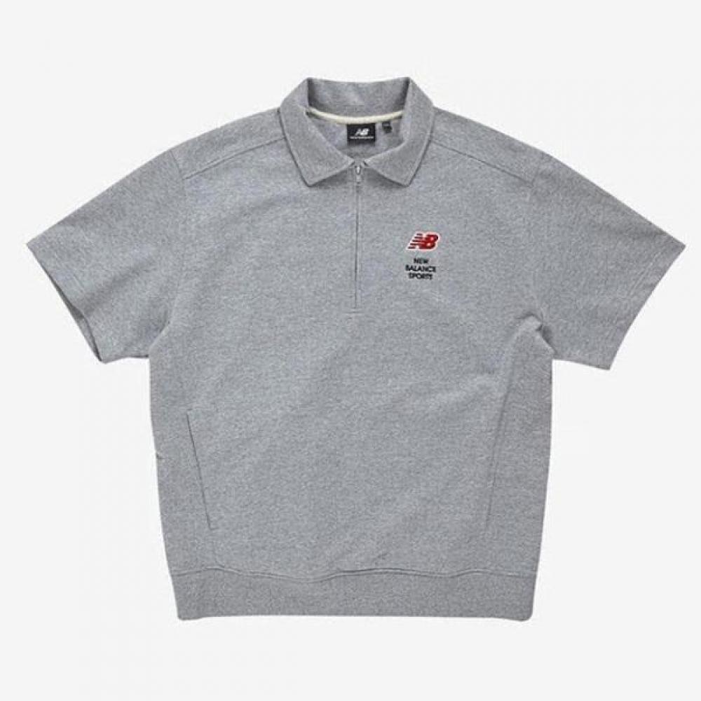 

Свитшот оверсайз с коротким рукавом на молнии до середины серый Nbncd2242 90(S)