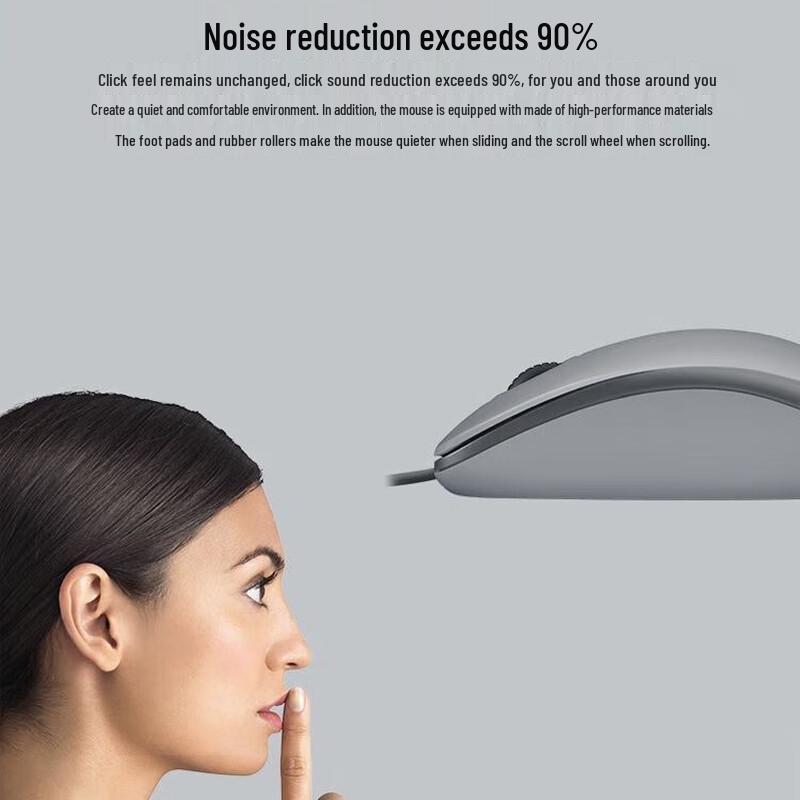 Logitech M110 Silent Wired Office Mouse