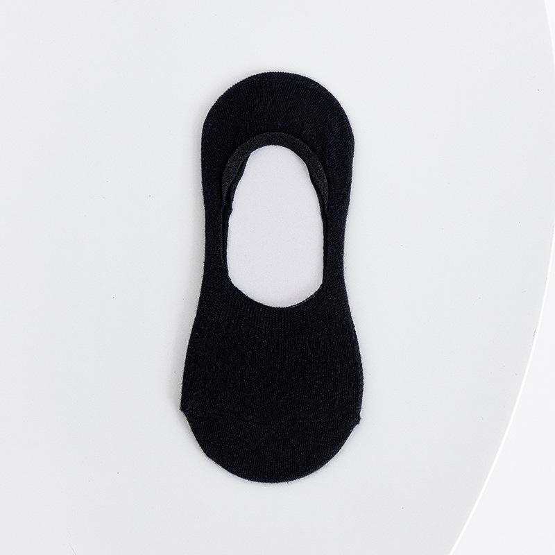 Women Summer Thin Hollow Shallow Mouth Silicone Non Slip Heel Invisible Socks